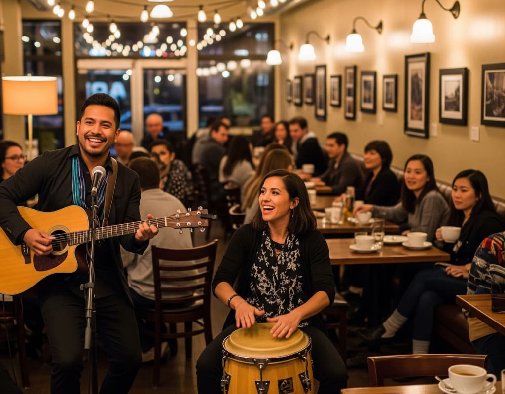 Live music in coffee shops