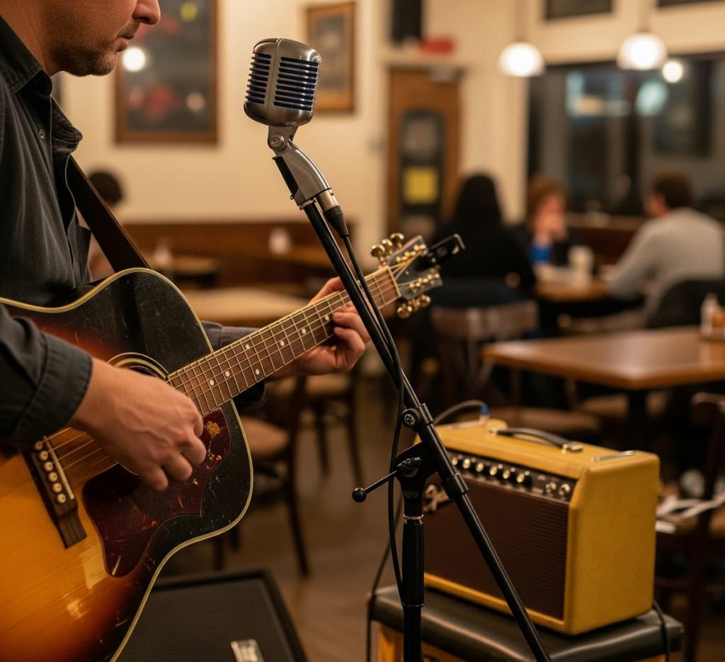 essential equipment for live music at a café
